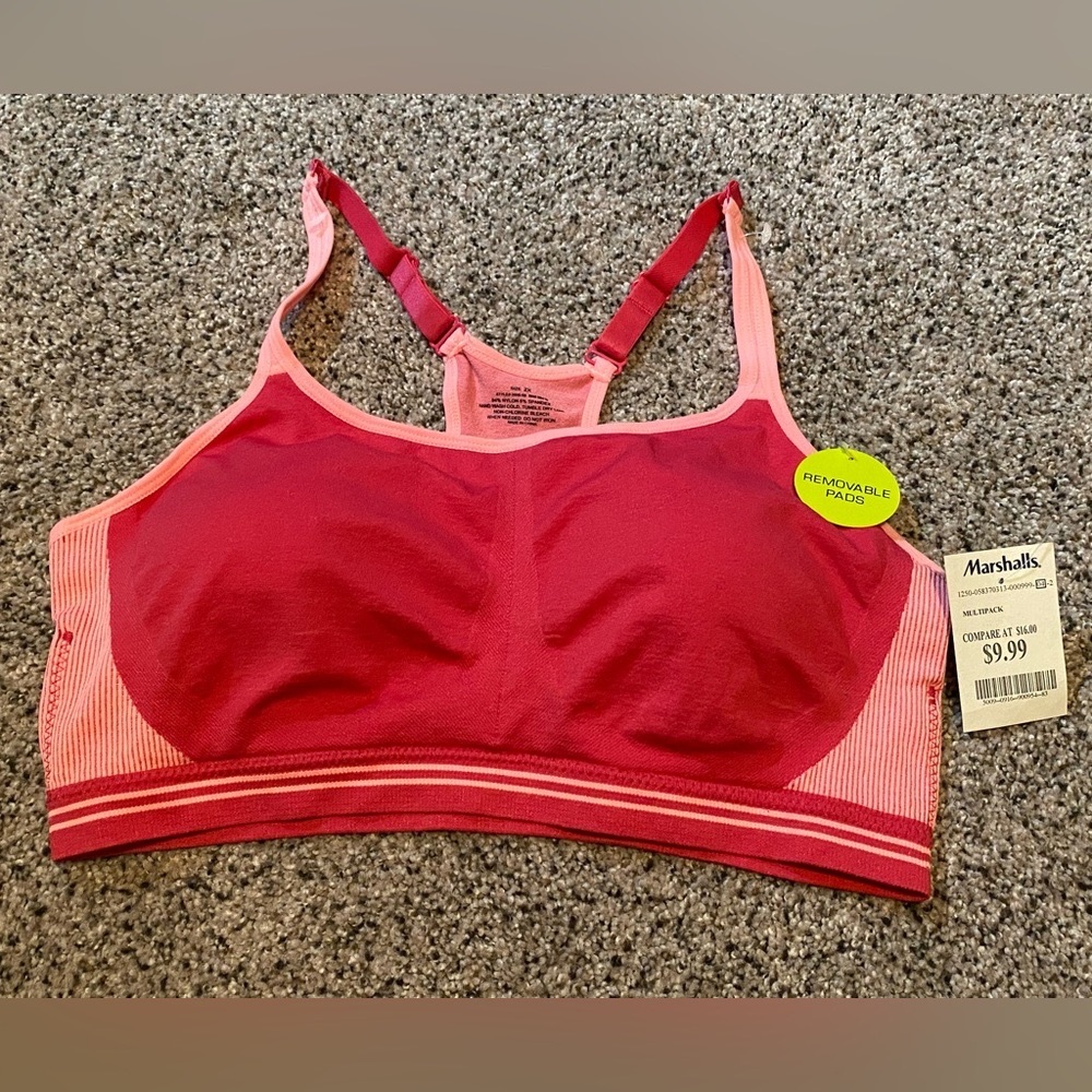 Marshall’s Pink Sports Bra - 2X - Brand New